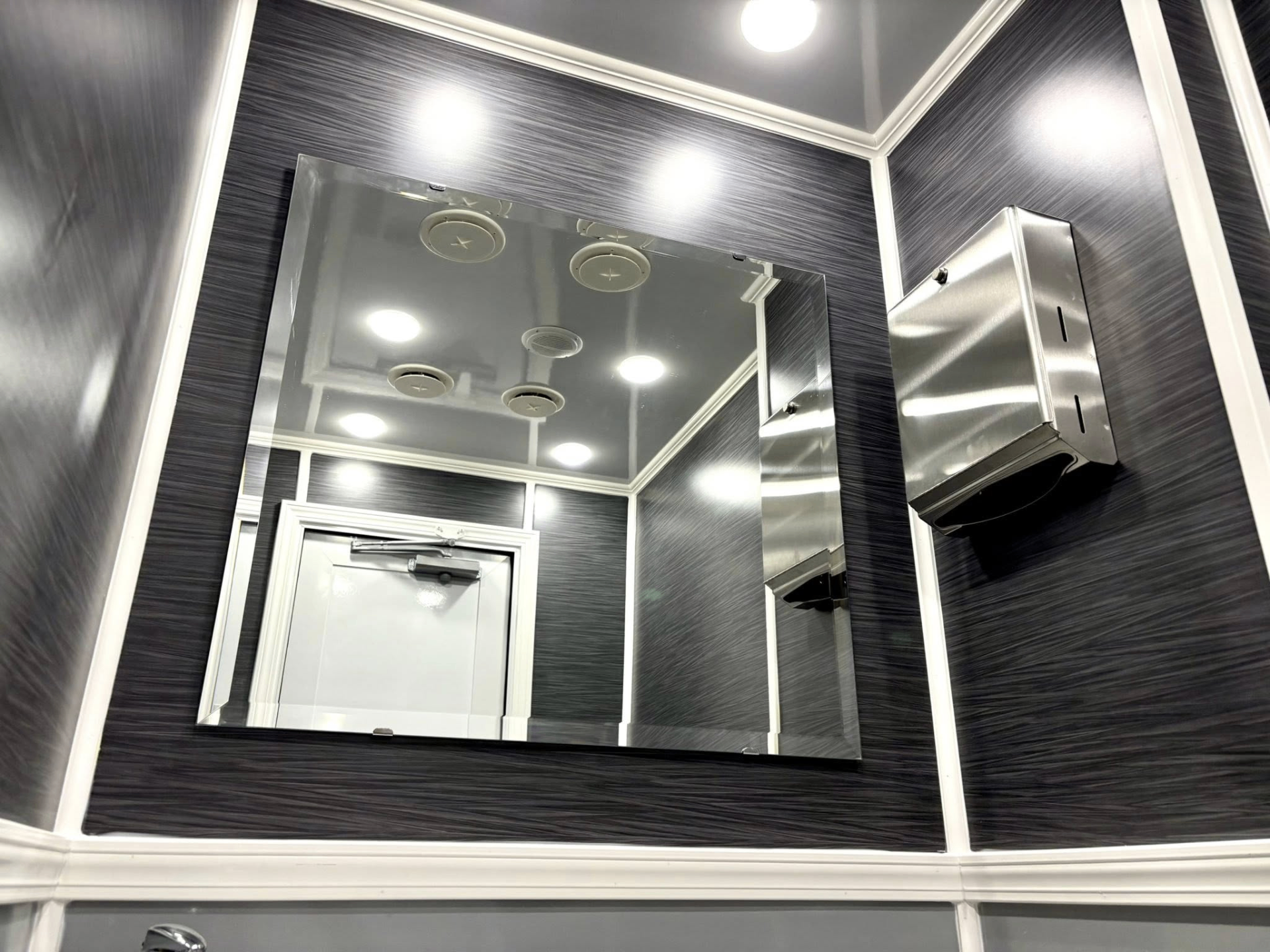 Luxury restroom trailer interior